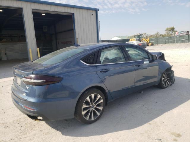 FORD FUSION SE 2019 blue  gas 3FA6P0T97KR260498 photo #4