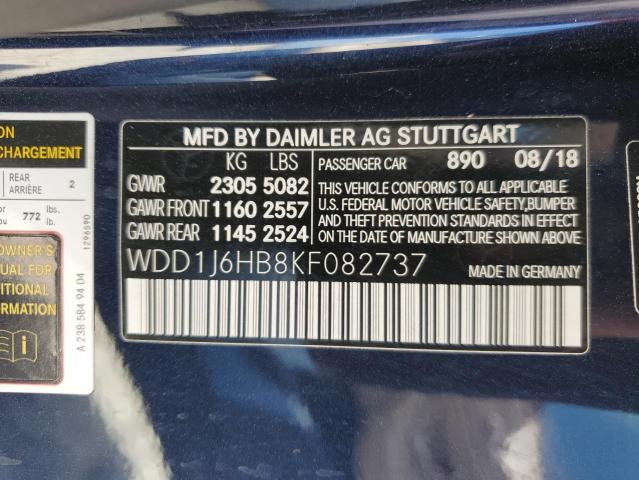 2019 MERCEDES-BENZ E 450 - WDD1J6HB8KF082737