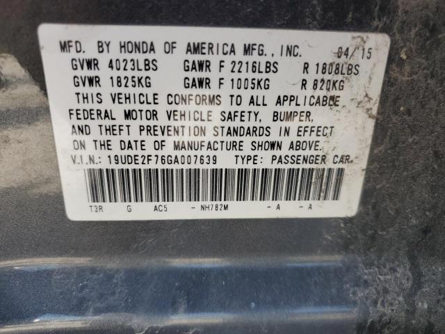 2016 ACURA ILX PREMIU - 19UDE2F76GA007639