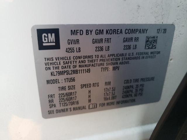 2021 CHEVROLET TRAILBLAZE - KL79MPSL2MB111149