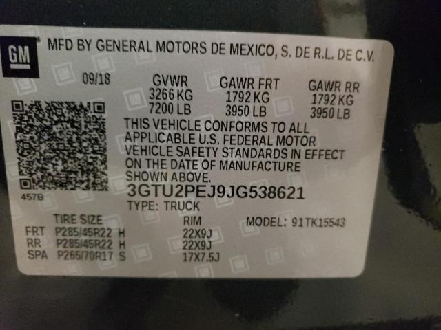 2018 GMC SIERRA K15 - 3GTU2PEJ9JG538621