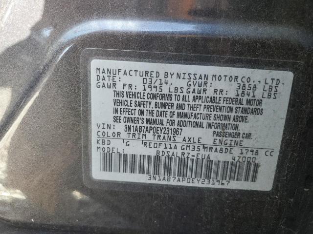 VIN 3N1AB7AP0EY231967 2014 Nissan Sentra, S no.13