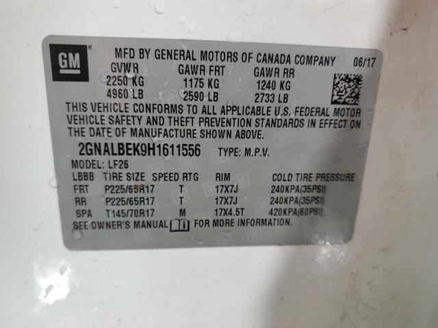 2017 CHEVROLET EQUINOX LS - 2GNALBEK9H1611556