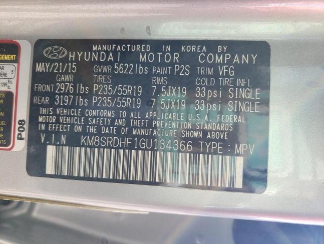 2016 HYUNDAI SANTA FE S - KM8SRDHF1GU134366
