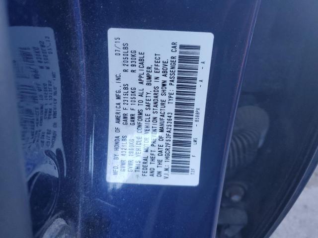 VIN 1HGCR2F53FA253643 2015 Honda Accord, Sport no.12