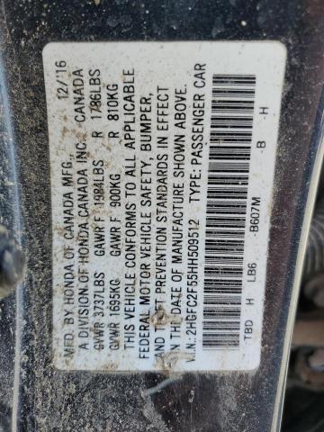 2017 HONDA CIVIC LX - 2HGFC2F55HH509512
