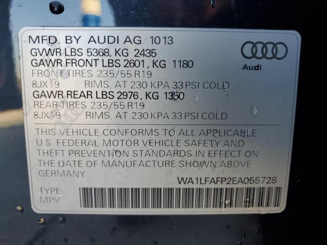 VIN WA1LFAFP2EA055728 2014 Audi Q5, Premium Plus no.13