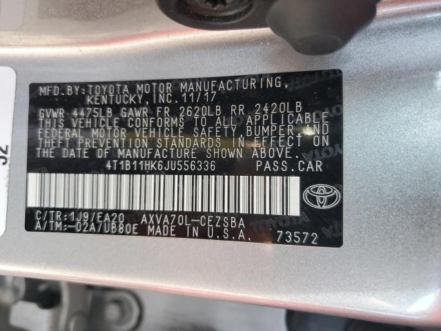 2018 TOYOTA CAMRY L - 4T1B11HK6JU556336