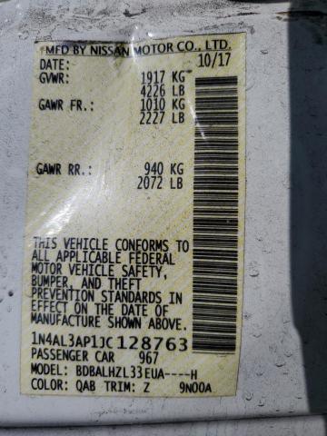 2018 NISSAN ALTIMA 2.5 - 1N4AL3AP1JC128763