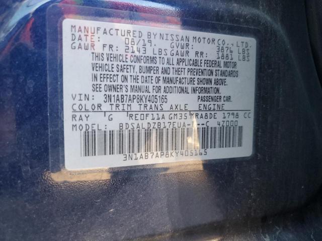 2019 NISSAN SENTRA S - 3N1AB7AP8KY405165