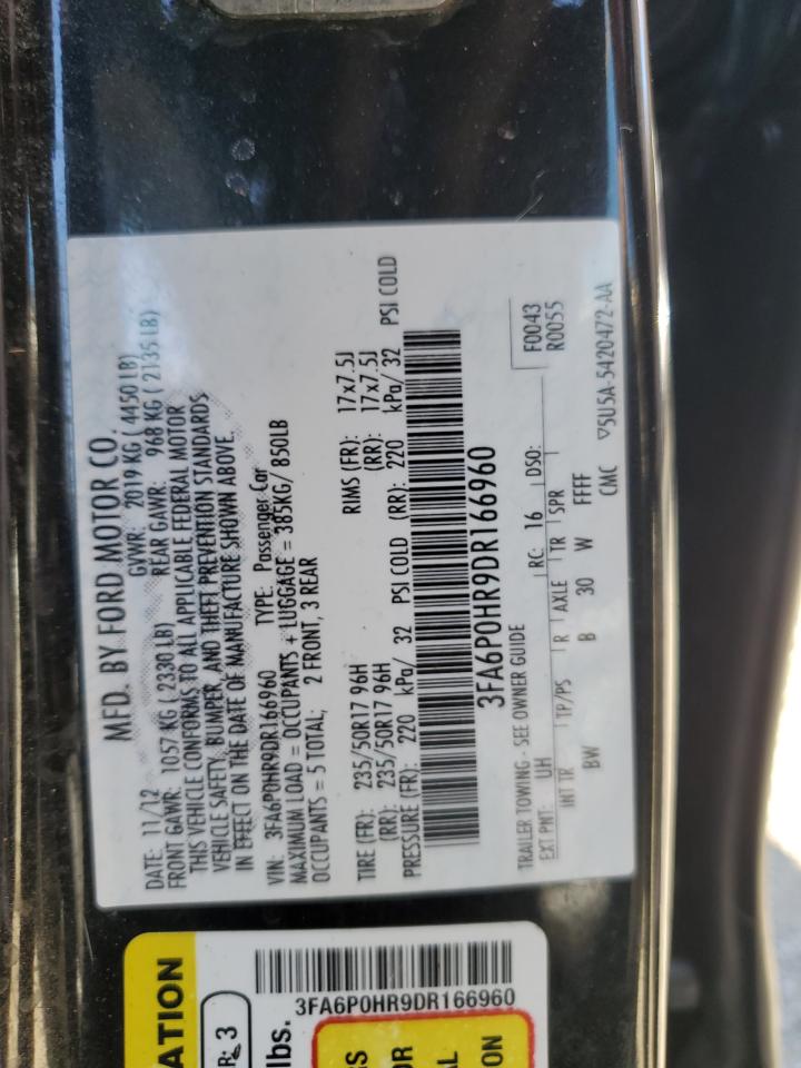 Lot #2955168963 2013 FORD FUSION SE