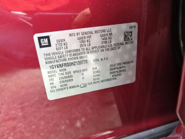 2017 CADILLAC XT5 PLATIN - 1GYKNFRS8HZ139778