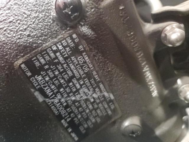 2006 KAWASAKI ZX1400 A JKBZXNA126A008214