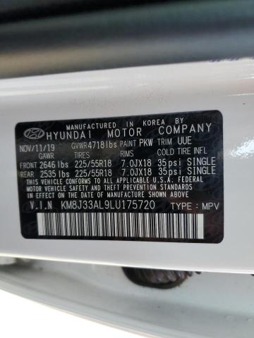 2020 HYUNDAI TUCSON LIM - KM8J33AL9LU175720