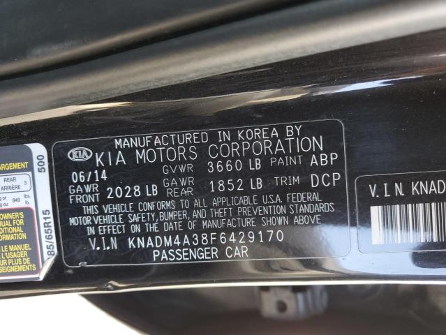 VIN KNADM4A38F6429170 2015 KIA Rio, LX no.12