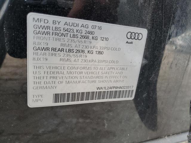 2017 AUDI Q5 PREMIUM - WA1L2AFP8HA023317
