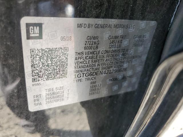 2018 GMC CANYON SLT 1GTG6DEN4J1296628