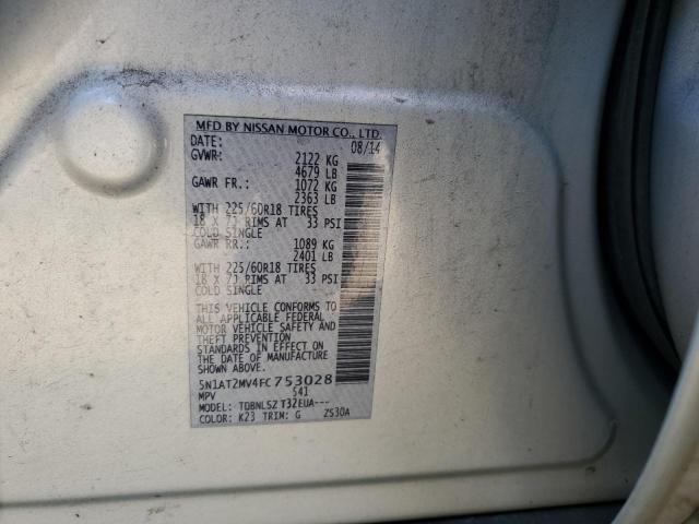 VIN 5N1AT2MV4FC753028 2015 Nissan Rogue, S no.13