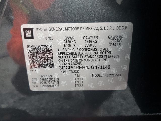2018 CHEVROLET SILVERADO - 3GCPCREH4JG471140