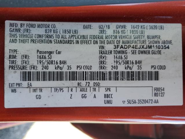 2018 FORD FIESTA SE - 3FADP4EJXJM110354