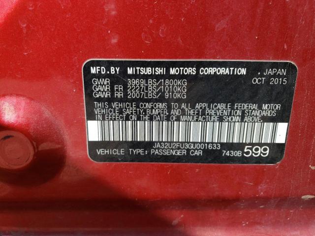 2016 MITSUBISHI LANCER ES - JA32U2FU3GU001633