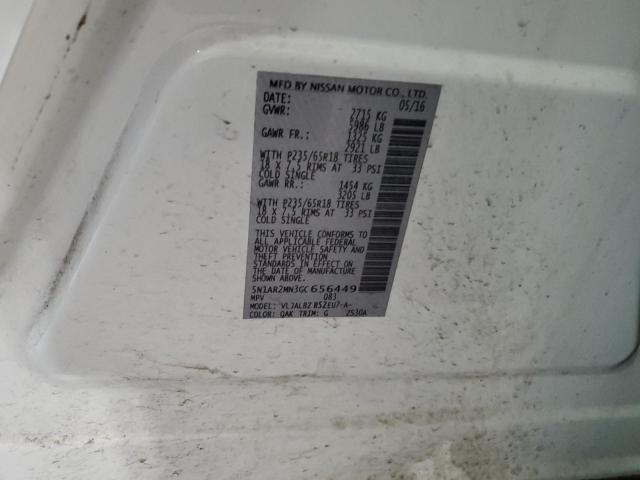 2016 NISSAN PATHFINDER - 5N1AR2MN3GC656449