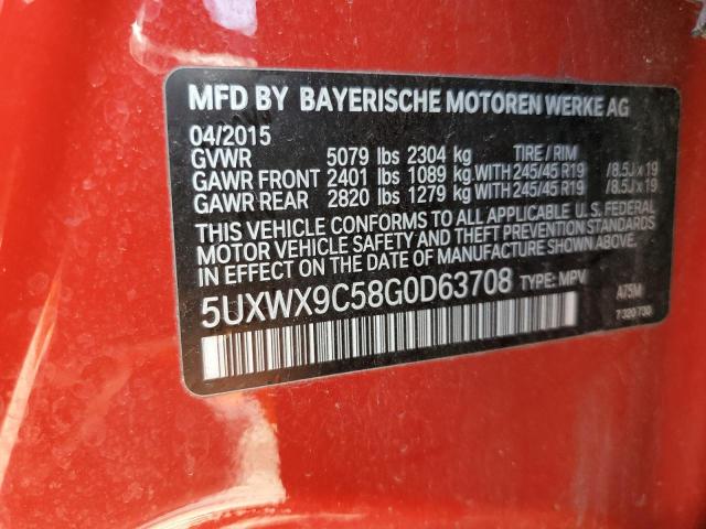 VIN 5UXWX9C58G0D63708 2016 BMW X3, Xdrive28I no.12