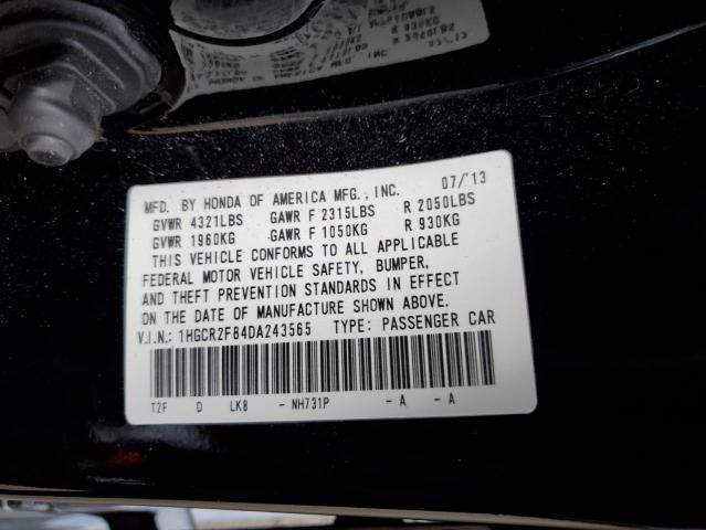 VIN 1HGCR2F84DA243565 2013 Honda Accord, Exl no.12