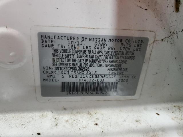 2016 NISSAN VERSA NOTE - 3N1CE2CP8GL362628