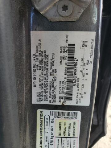 2017 FORD FUSION SE - 3FA6P0T99HR390727