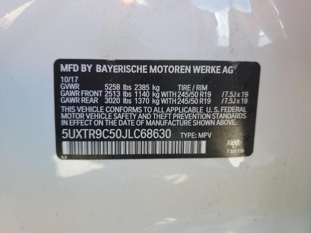 2018 BMW X3 XDRIVE3 - 5UXTR9C50JLC68630