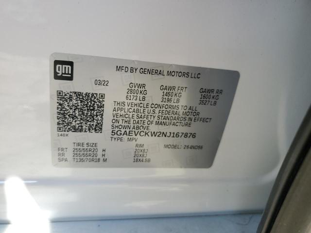 2022 BUICK ENCLAVE AV - 5GAEVCKW2NJ167876