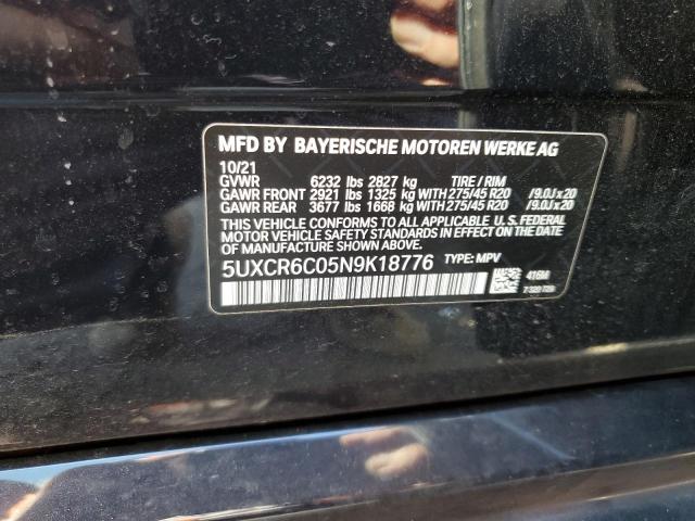 2022 BMW X5 XDRIVE4 - 5UXCR6C05N9K18776