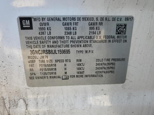 2018 CHEVROLET TRAX PREMI 3GNCJRSB8JL159695