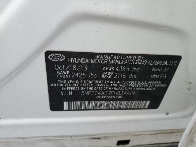 VIN 5NPEC4AC7EH834919 2014 Hyundai Sonata, SE no.12