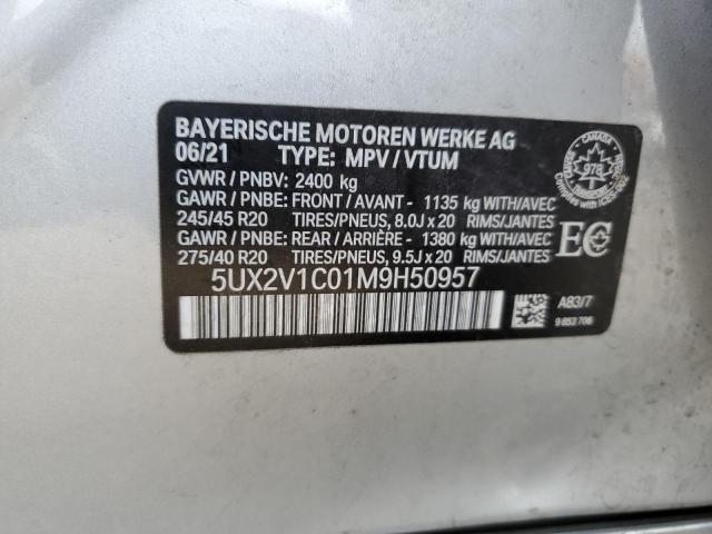 2021 BMW X4 XDRIVE3 - 5UX2V1C01M9H50957