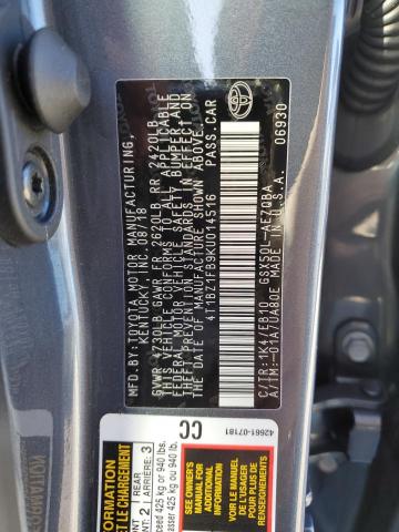 VIN 4T1BZ1FB9KU014516 2019 Toyota Avalon, Xle no.13