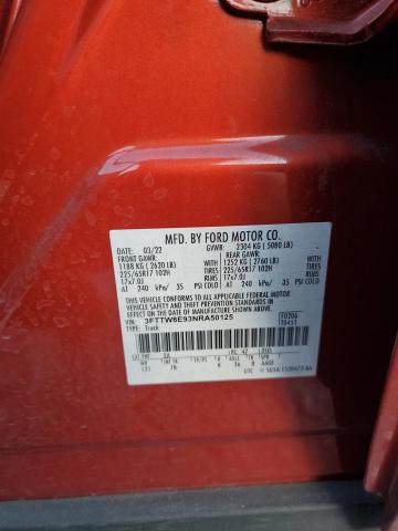 2022 FORD MAVERICK X - 3FTTW8E93NRA50125