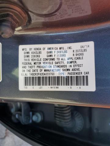 VIN 1HGCR3F82EA033750 2014 Honda Accord, Exl no.12