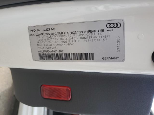 2021 AUDI S7 PRESTIG WAUSFBF24MN011908