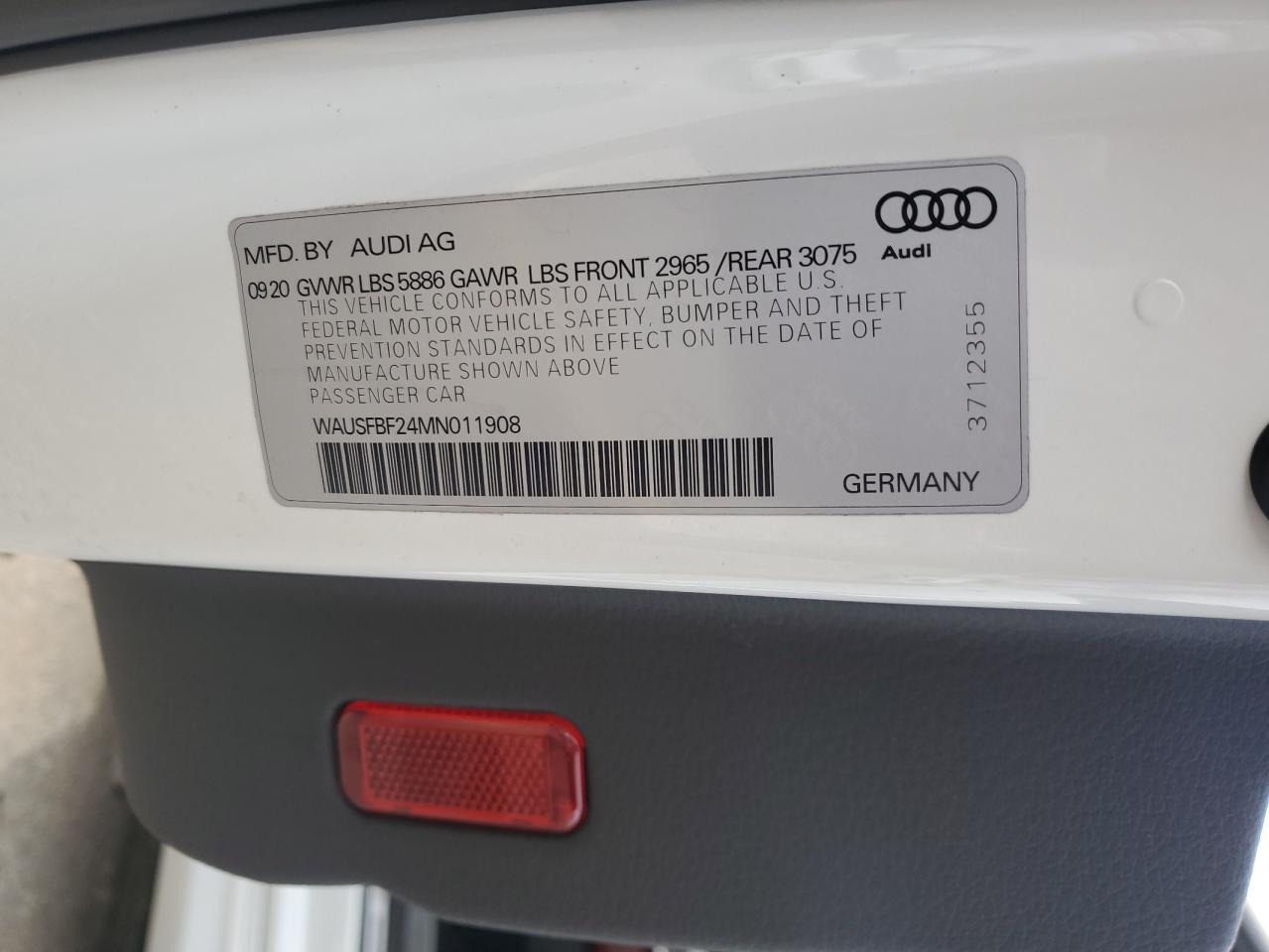 Lot #2947501744 2021 AUDI S7 PRESTIG