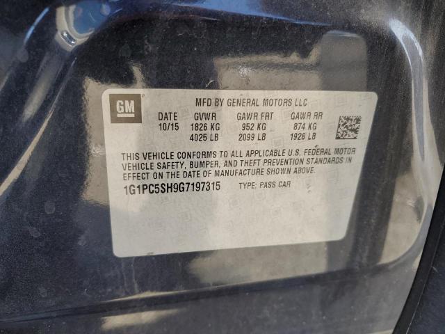 2016 CHEVROLET CRUZE LIMI - 1G1PC5SH9G7197315