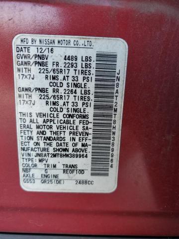 2017 NISSAN ROGUE S - JN8AT2MT8HW389964