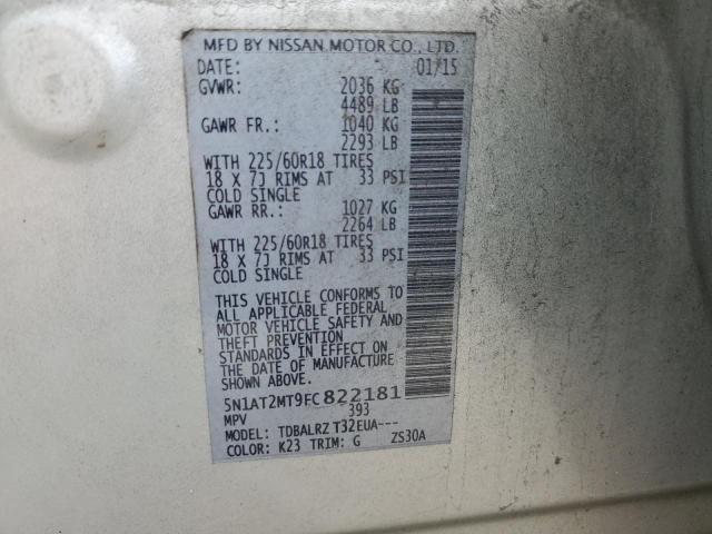 2015 NISSAN ROGUE S - 5N1AT2MT9FC822181