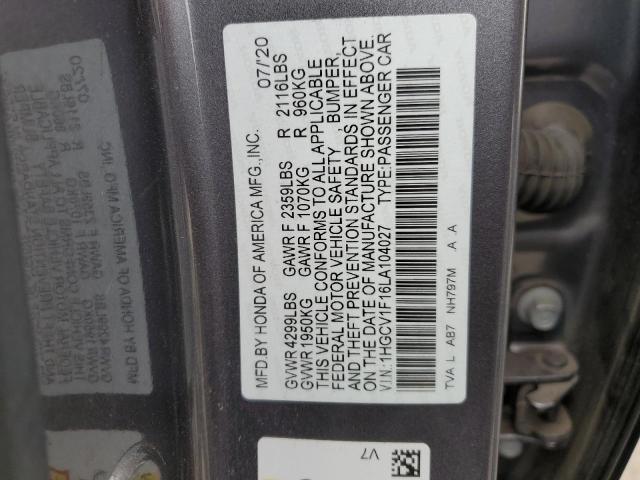 2020 HONDA ACCORD LX - 1HGCV1F16LA104027