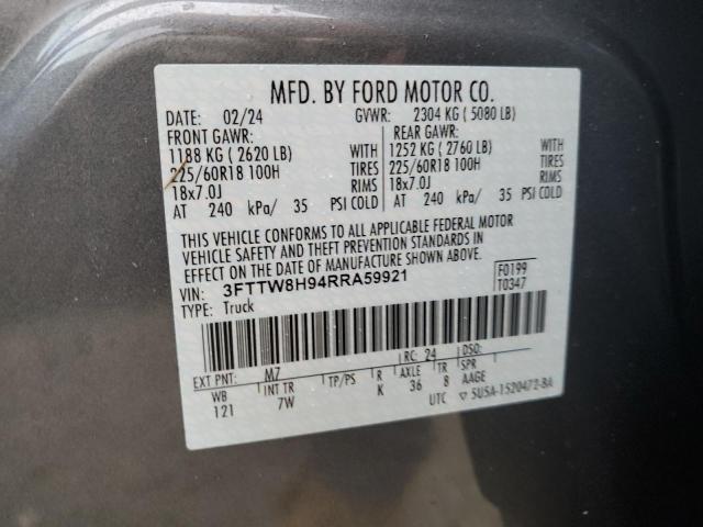 3FTTW8H94RRA59921 2024 FORD MAVERICK