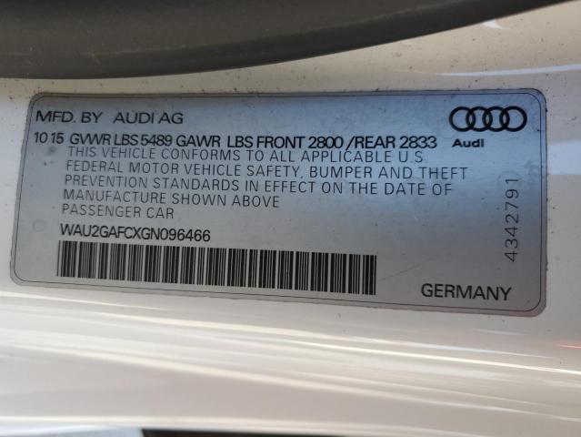 2016 AUDI A7 PRESTIG WAU2GAFCXGN096466