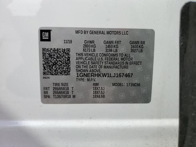 2020 CHEVROLET TRAVERSE L - 1GNERHKW1LJ167467