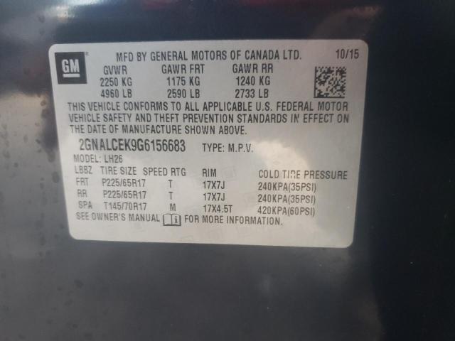 VIN 2GNALCEK9G6156683 2016 Chevrolet Equinox, LT no.14