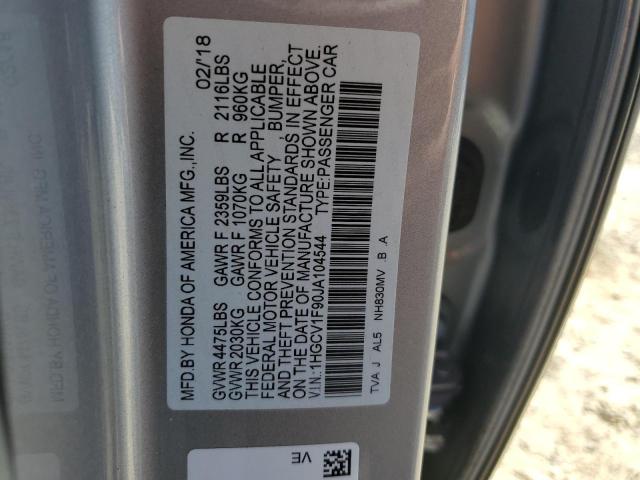 2018 HONDA ACCORD TOU - 1HGCV1F90JA104544